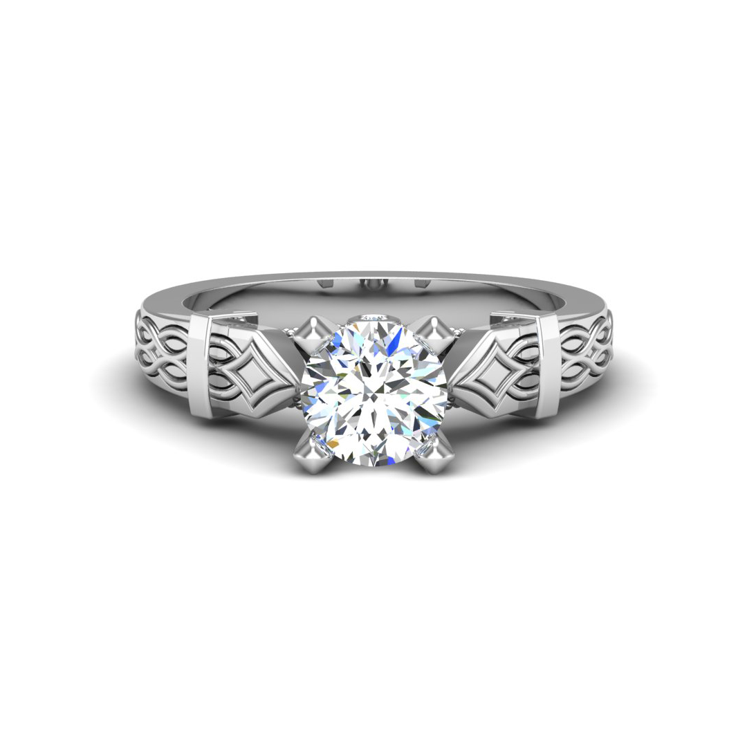 Anastasia Art deco solitaire engagement ring